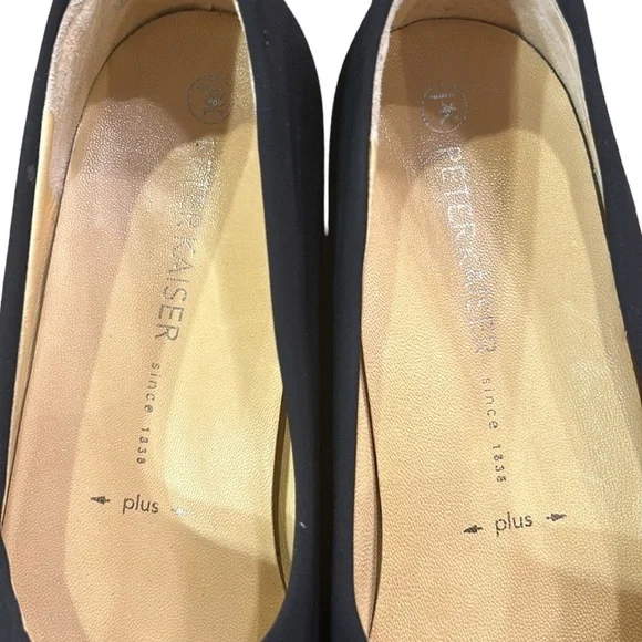 Peter Kaiser Stretch Loafers Scalloped Bottom Casual Comfy Women’s 6.5 Black - Picture 11 of 13
